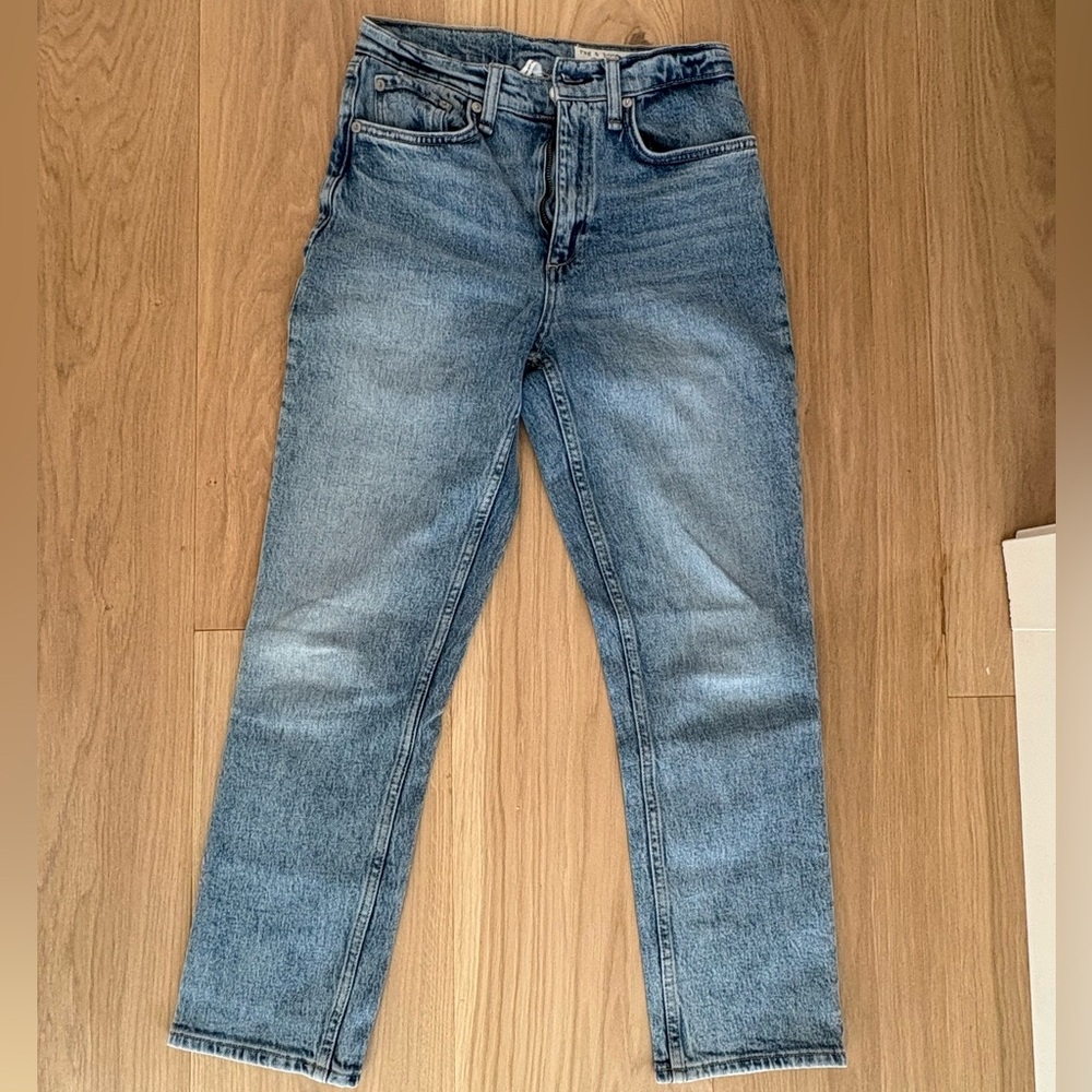Rag and Bone Wren high rise high rise slim straight jeans, size 25. EUC.